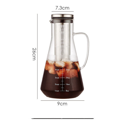 Glass Coffee Pot Mocha Cold Brew Cafetera Filter Coffee Pot Tea Infuser - Anytime Bliss