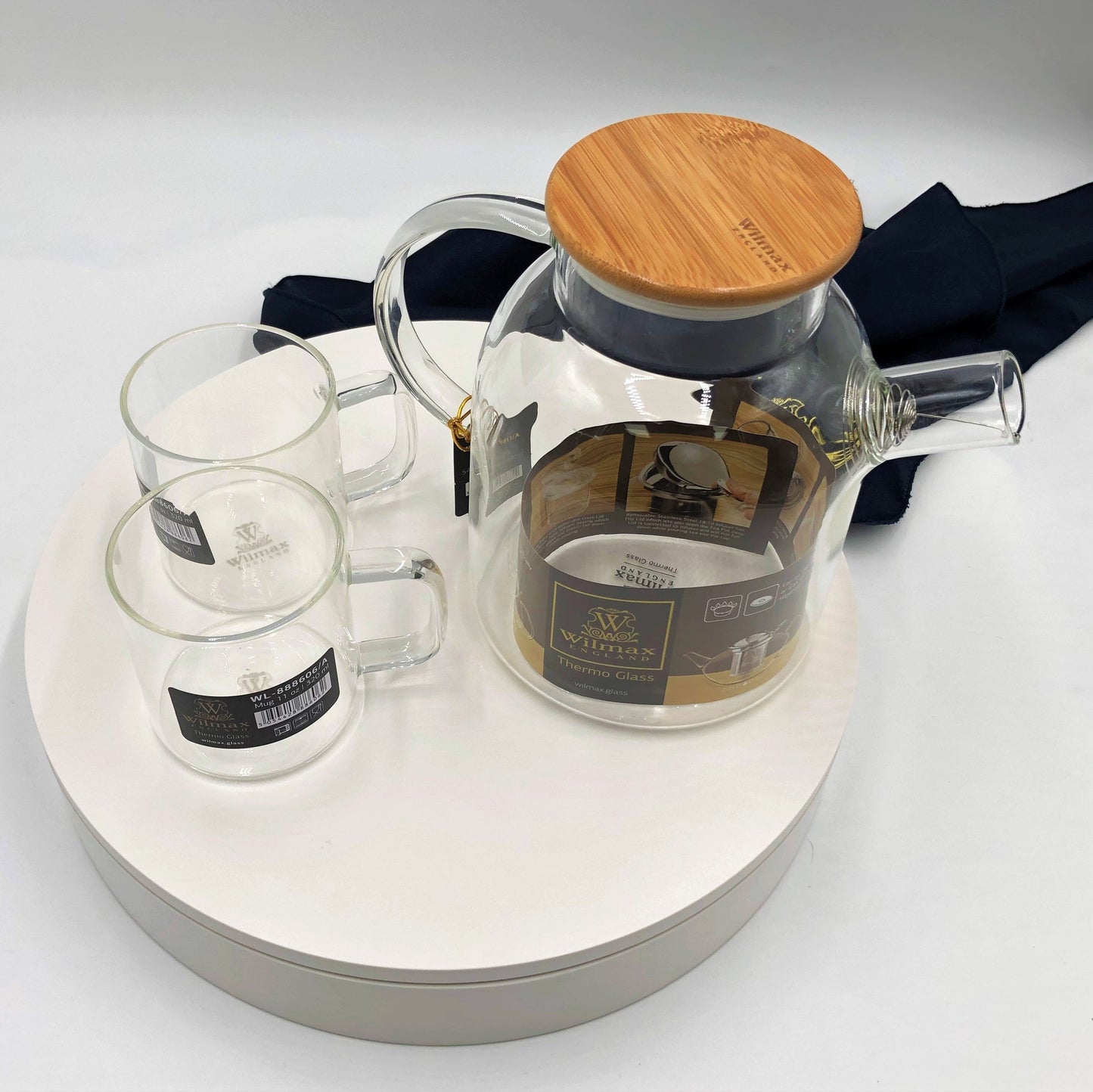 3 Piece Thermo Glass Asian Tea Entertaining Set For 2 - Anytime Bliss