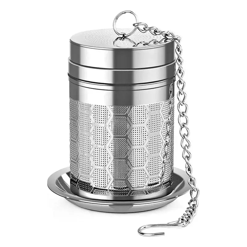 Tea Infuser | Extra Fine Mesh Stainless Steel Tea Strainer with Chain Hook for Loose Leaf Tea - Anytime Bliss