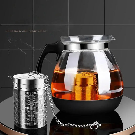 Tea Infuser | Extra Fine Mesh Stainless Steel Tea Strainer with Chain Hook for Loose Leaf Tea - Anytime Bliss