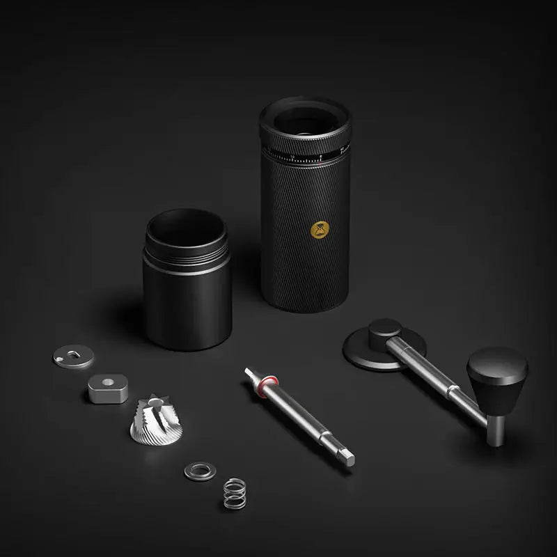 StepUP Coffee Manual Coffee Grinder Chestnut S3 – External Adjustment, S2C890 Burr - Anytime Bliss