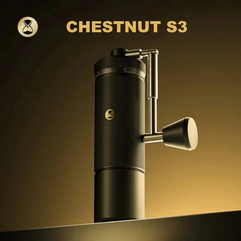 StepUP Coffee Manual Coffee Grinder Chestnut S3 – External Adjustment, S2C890 Burr - Anytime Bliss