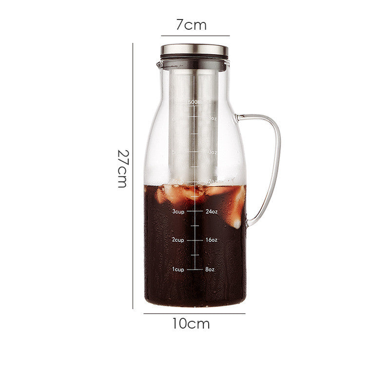 Glass Coffee Pot Mocha Cold Brew Cafetera Filter Coffee Pot Tea Infuser - Anytime Bliss
