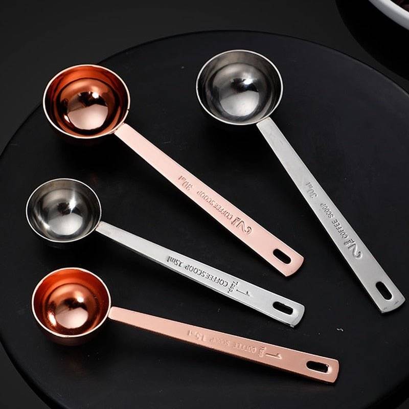 Coffee Scoop Stainless Steel Measuring Spoon Coffee Spoon Silver Gold - Anytime Bliss